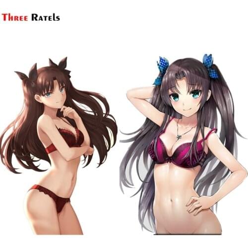 Three Ratels FC705 Fate stay night Tohsaka Rin anime girl car Stickers pvc figure decal