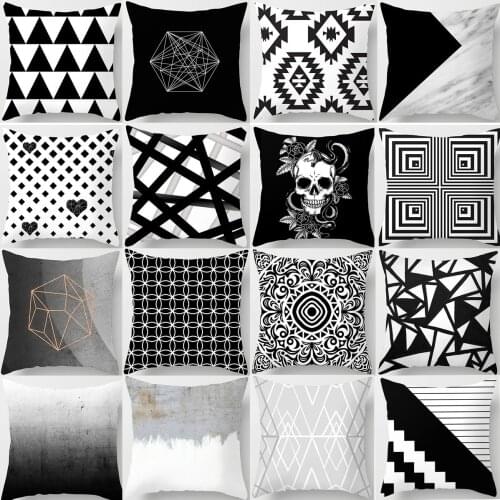 Luxury Pillow Cover Cuscini Decorativi Divano Geometric Kussens Woondecoratie Striped Pillow Cover Funda De Cojines 45*45 Cm