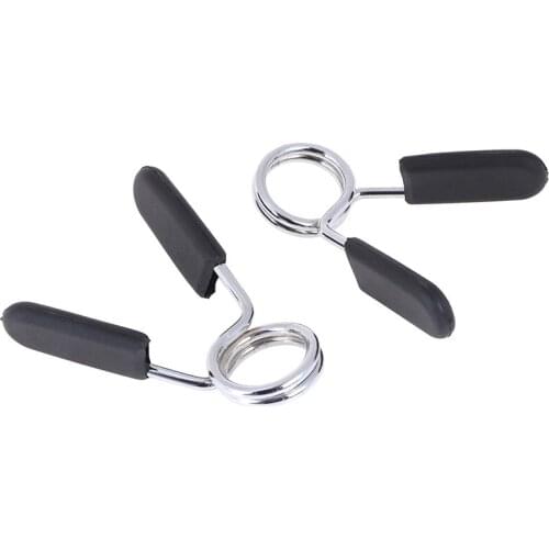 2PCS Barbell Clamp Spring Collar Clips Gym Weight Dumbbell Lock Standard Lifting Kit Barbell Lock