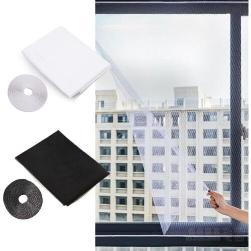 1/5pcs 150x130cm DIY Mosquito Net Curtain Window Anti-insect Mesh Screen Anti-mosquito Door Fly Nets with Stickers Tape for Home