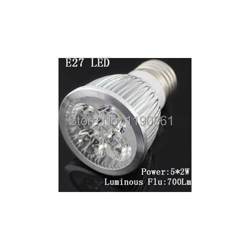 10pcs/lot High Power E27 5X3W 15W LED Spotlight lamp bulb 85-265V free shipping