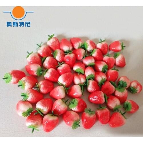 100pcs 2.5cm mini size artificial Plastic Fake Fruit artifical strawberry fruit&artificial plastic fake simulated strawberry