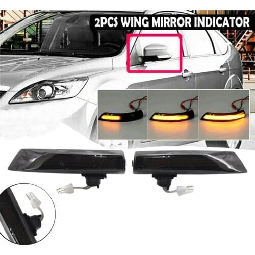 2X for Ford Focus Mk2 Mk3 Mondeo Dynamic LED Mirror Indicators Turn Signal Light