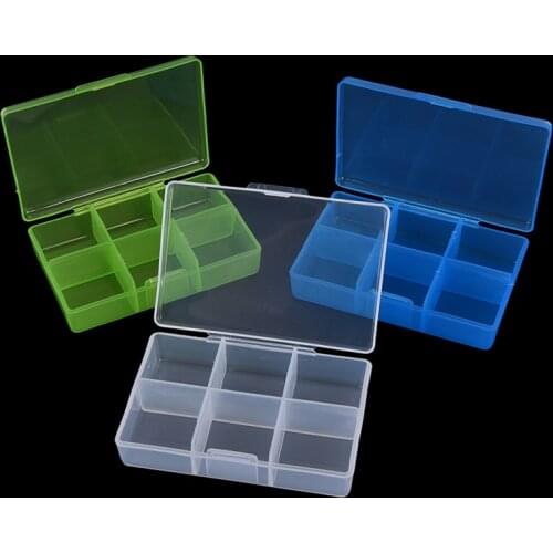 7 Day 6 Compartment Clear Pill Box Container For MedicinePill Medicine Tablet Pill Case Box Splitters Dispenser Organizer Case