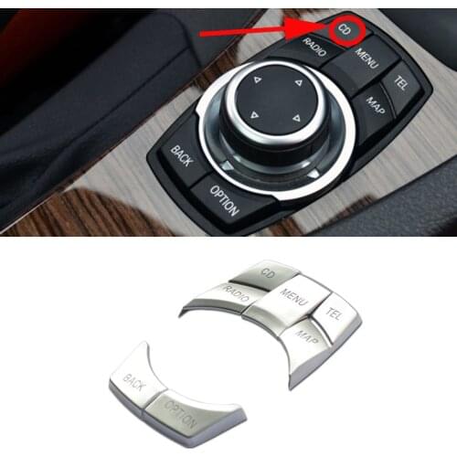 Car Multimedia CD Buttons Decorstion cover Trim Sticker For BMW 3 Series E90/ 5 Series E60/ X1 E84
