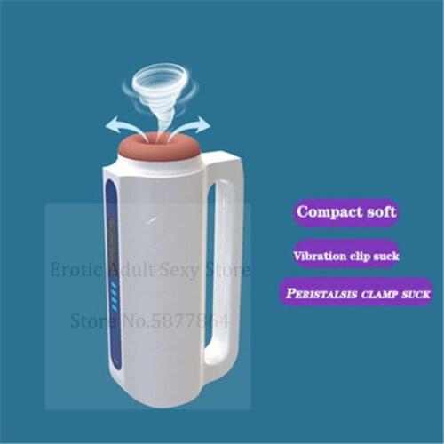 Automatic Masturbator Shock Clip Suction Airplane Cup Male Masturbator Sucking Suction Plug Exercise Charging Sex Toy Adult Game