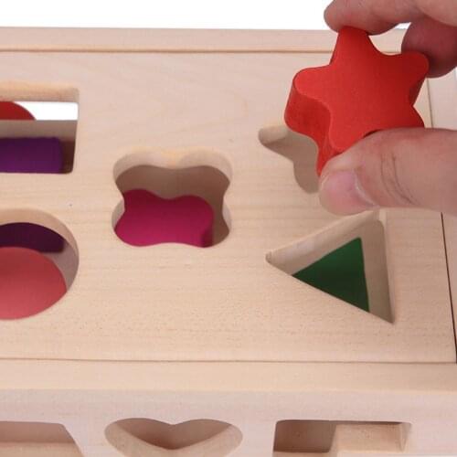 Wooden Blocks Shape Sorter Walking Pull Along Car Model Educational Kids Toy Parent-Child Interactive Game Toys Gift