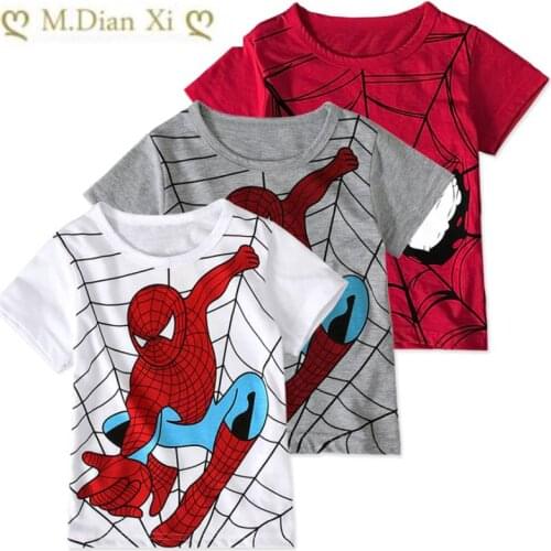 Childrens Clothing Childrens Short-sleeved T-shirt Cartoon Print Baby Boy Girl Kids Summer Top Clothes Casual T-shirt Top