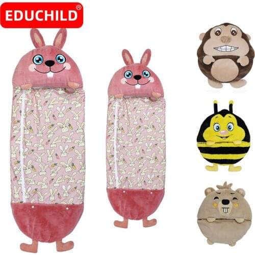 Educhild Winter Baby Sleeping Bag Large Size Kids camping Sleeping Bed Lazy Warm Sleeping Blankets Childrens Pillow Sleep Suit