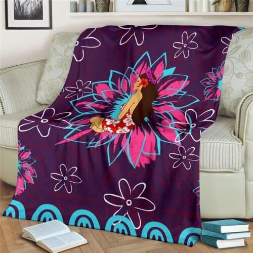 Tahiti Hinano Flannel Blankets 3D Print Hiking Picnic Thick Quilt Fashion Polynesian Student Blanket Drop Shipping