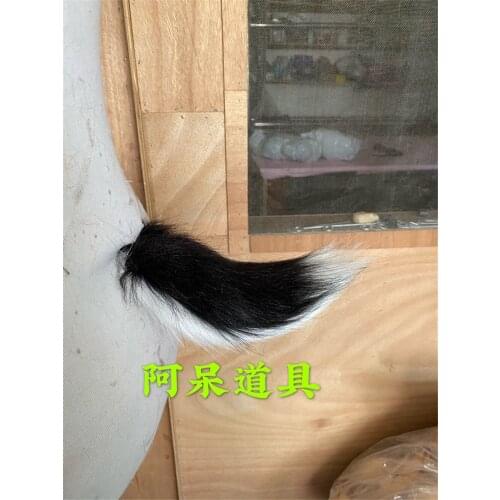 Game Arknights Courier Black and White Tail Ears Cos Halloween Carnival Party Accessories Toys Childrens Fans Party Gifts