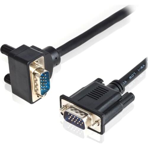 VGA Angle cables 90 Degree Up Angled Direction 15pin 3+6 ,VGA Cable 1.5m 3m 5m 10m For Projector,Computer,Monitor HDTV 1080P