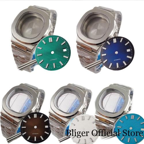 BLIGER Square 39mm Watch Case Fit MIYOTA82 Series ETA 2836 DG MINGZHU 2813 29.8MM Dial