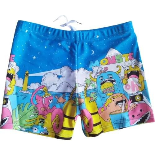 2021 Summer New Boys Swim Trunks Cap Cartoon Print Kids Beach Swimsuit Baby Swimming Suit Children Swimwear 0-10T Drop Shipping