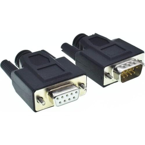 New 9PIN D-SUB Connector DB9 Female/Male RS232 Solderless Connectors