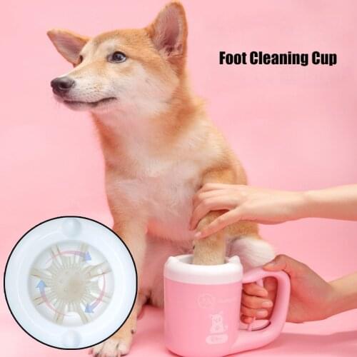 Dog Paw Washer Pet Foot Cleaner Cup Cleaning Tool Silicone Washing Brush Pet Paw Cleaner for Pug Bulldog Small Dogs Cats
