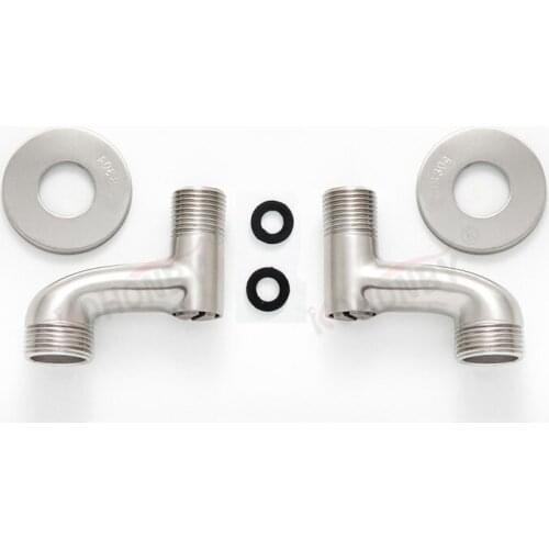 1 Set 304 Stainless Steel Switch Water Stop Adjustment Elbow Frog Foot N Type Long Bolt Reducer Curved Foot Elbow Pipe Fittings