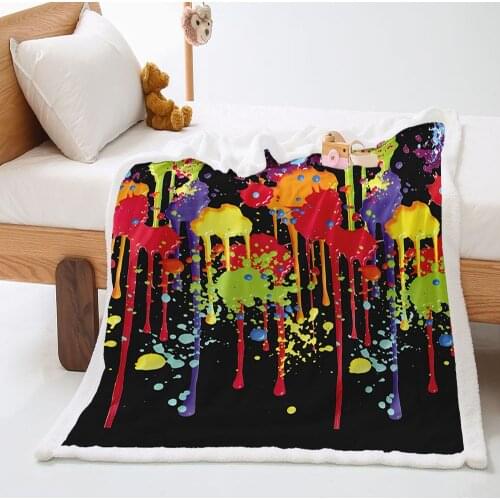 Rainbow Throw Blanket Old Tainted Wooden Planks in Rainbow Colors Flag Pattern Pride Theme Vintage Print Flannel Blanket for Bed