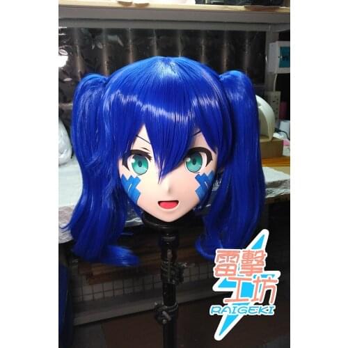 RAIGEKI MAKS 17) Resin 3/4 Head Female/Girl Kigurumi Anime Cosplay Masks Crossdress Japan Role Lolita Crossdresser DOLL BJD Cos
