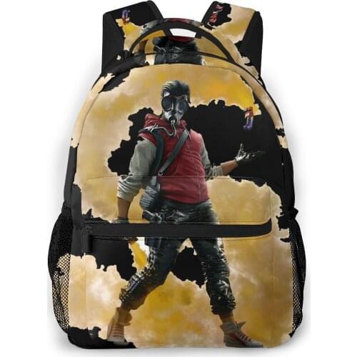 Smoke Elite Backpack for Girls Boys rainbow six siege R6s Anti game Travel Rucksack Backpacks for Teenager school bag Adults