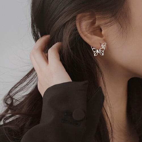 Clip Butterfly Earrings For Women Korean Fashion Simple Cute Fashion Korean Hot Sale New Trend Student Party Jewelry BOYULIGE