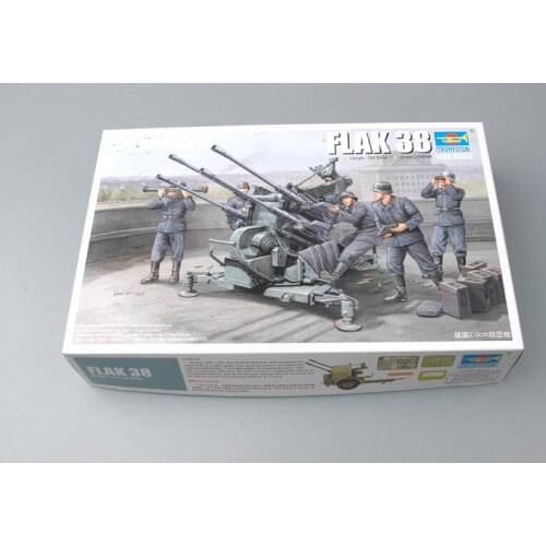 Trumpeter 02309 1/35 German Flak 38 Antiaircraft Gun Air Defense Artillery Model TH05721-SMT6