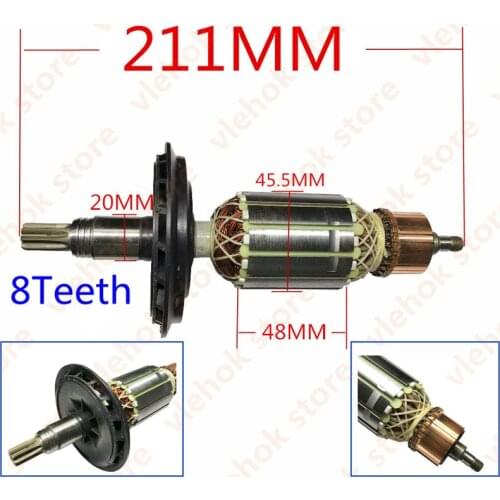 AC 220V-240V Armature Rotor replace For BOSCH GBH7DE GBH7-45DE GBH 7-45DE GBH7-46DE GBH 7-46DE Rotary hammer Power Tool Accessor