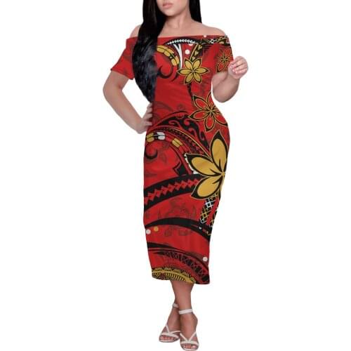 HYCOOL Sexy Off Shoulder Hawaii Woman Midi Dress 2021 Summer Loose Casual Short Sleeve Ladies Dresses For Women Robe Femme