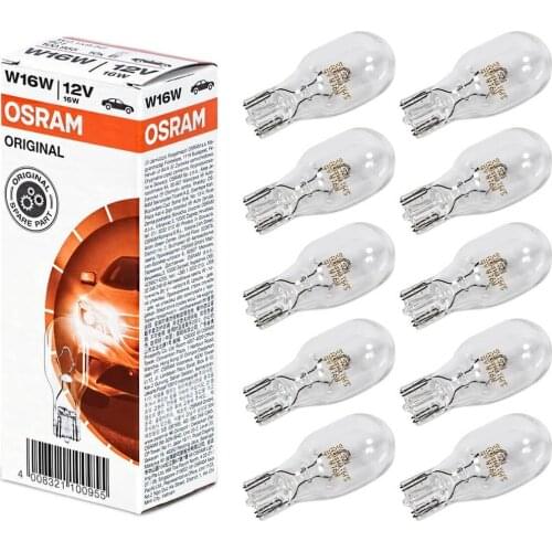 12V T15 W16W Bottomless Brake Signal Bulb 10 PCs Original Osram 921