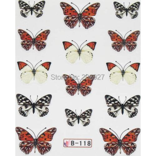 2PCS B118 Nail Art Water Decal Nail Water Transfer Sticker