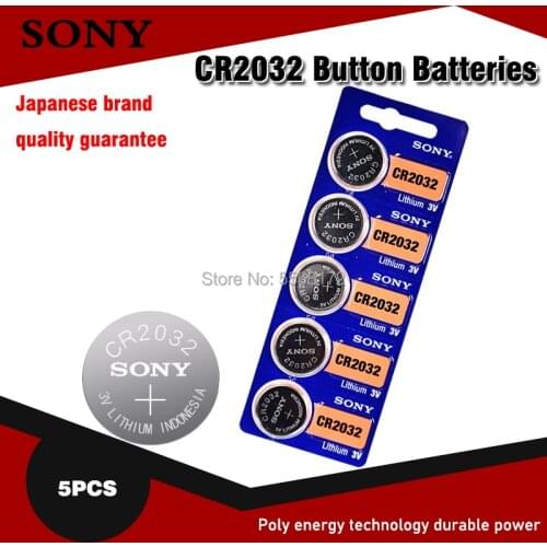 5pcs For SONY CR2032 Lithium Button Coin Cell Batteries 3V CR 2032 DL2032 ECR2032 BR2032 Battery For Watch Electronic Remote