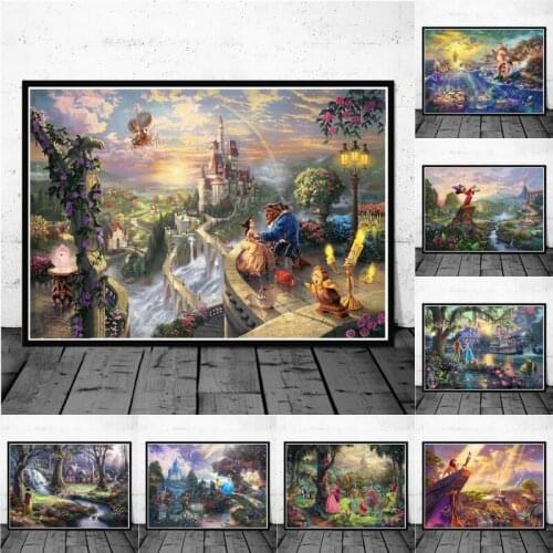 5D DIY Diamond Painting Disney Mickey Mouse Princess Lion King Full Diamond Embroidery Mosaic Picture of Rhinestones Decor Gift