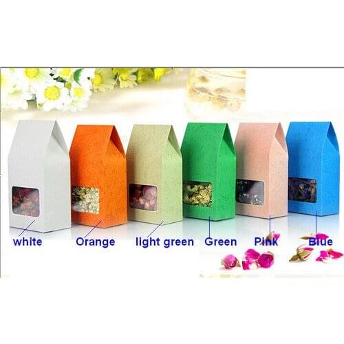 8*5*15.5cm Embossing Kraft Paper tea Packaging Bag With Clear Window,retail Plastic window box For Food,Standing Up Paper bag