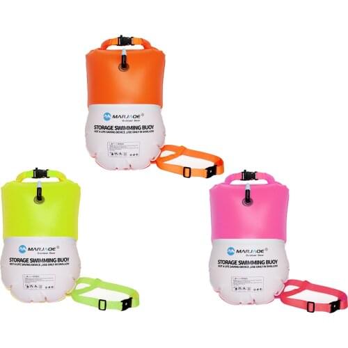 Swim Buoy Dry Bag - Tow Float And 20L Dry Bag for Open Water Swimmers, Triathletes. High Visibility Safety Swim Buoy Float