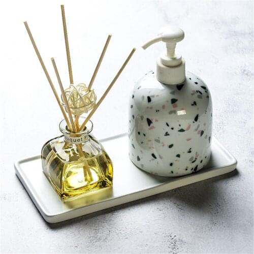 300ml Soap Dispenser Simple Bathroom Ceramic Shampoo Bottles Hotel Bath Shower Gel Hand Washing Empty Storage Sub-bottle