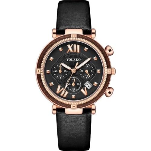 Dropshipping 2020 best selling products Fashion Quartz Watches For Women Ladies Decoration Three Eyes Calendar Women Wristwatch