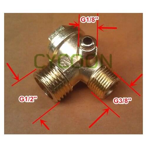 G1/2''-G3/8''-G1/8'', Zinc Alloy plating brass non-return check valve for 24L 50L air compressor, spare parts
