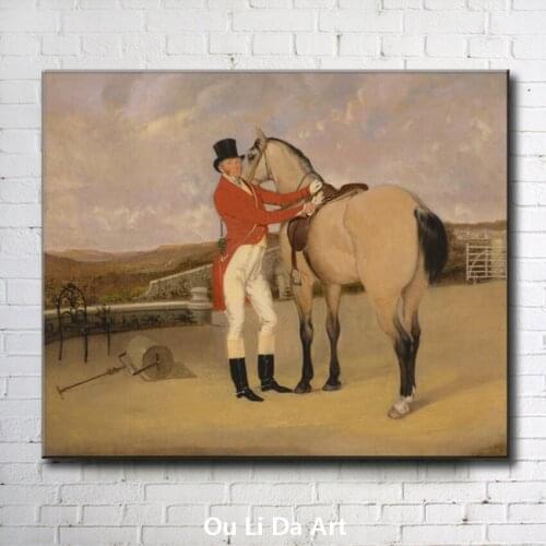 Classical court figures earl of Mr. horse landscape oil paintings canvas printing printed on canvas wall art decoration picture