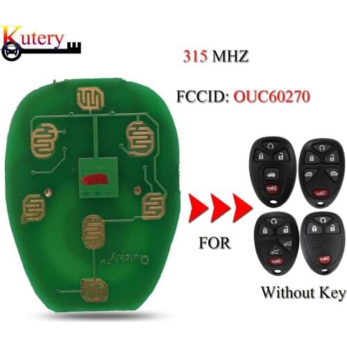 Kutery Remote Entry Keyless Car Key Electronic Circuit board For Buick Chevrolet For GMC PCB 315MHZ FCCID:OUC60270
