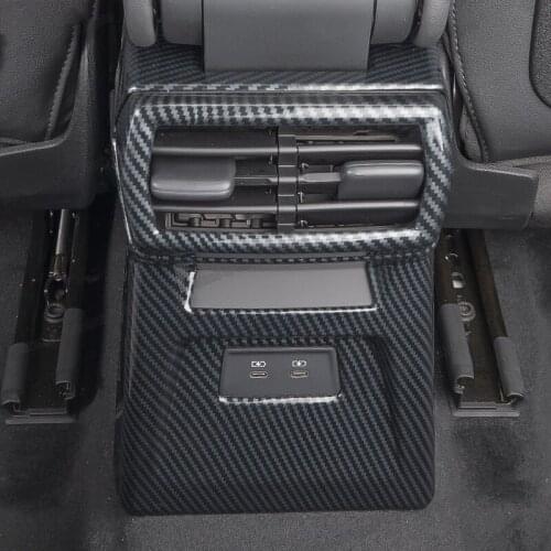 Lsrtw2017 Car Rear Armrest Air Vent Outlet Frame Cover Trim Carbon Fiber for Audi A3 8y 2021 2022 Accessories Auto Styling Parts