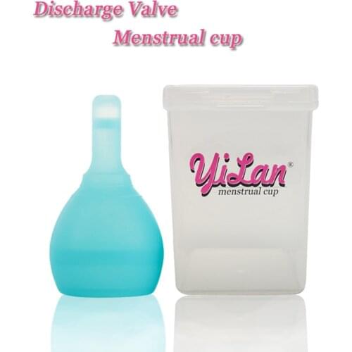 Medical Silicone Menstrual Cup Soft Reusable Lady Discharge Valve Menstrual Cup Mestrual Collector Women Mestrual Collector