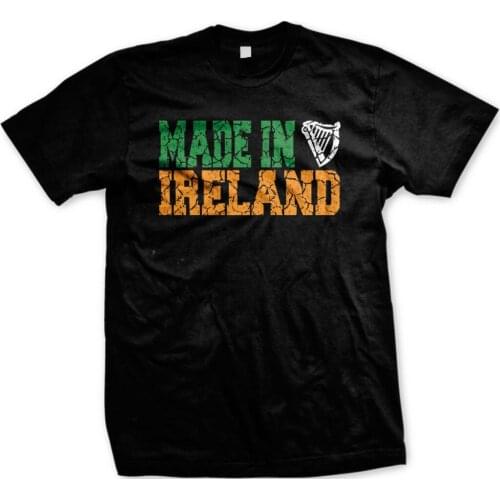 New Brand-Clothing T Shirts Made In Ireland Irish Country Eire Ethnic Pride Harp Erin Go Bragh Mens T-shirt Summer Fashion