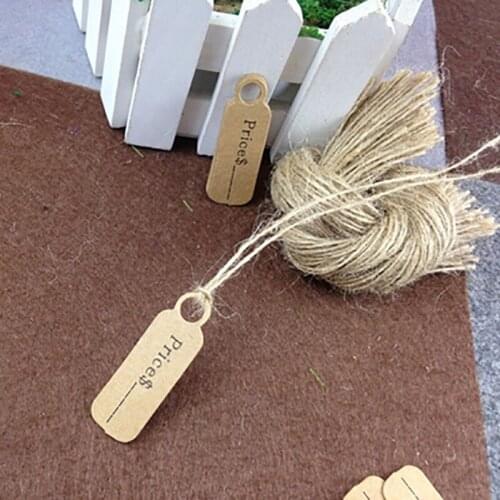 Wholesale New Kraft Price/Swing Tag For Garment Jewelry Tags Product Price Tag 1lot =50pcs tag add 50pcs strings