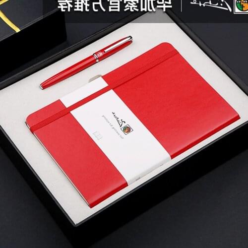 Picasso T61 Luxury Sexy Charm Red and Silver Clip 0.5mm Iridium Nib Fountain Pen + Notebook with Original Box for Business Gift