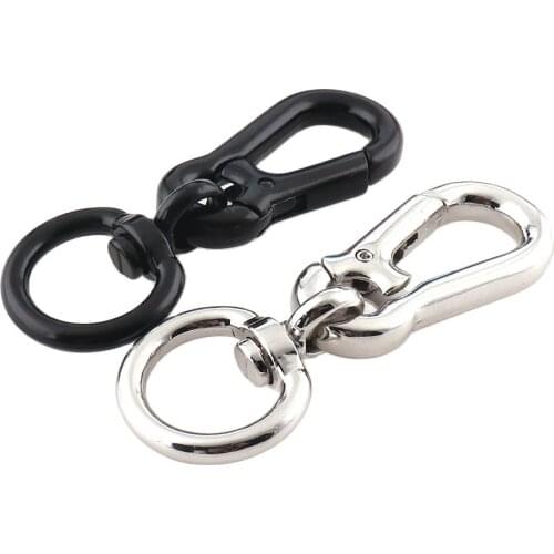 Swivel Eye Spring Snap Hook Pet Leashes Multi-purpose Quick hook Chain Carabiner Stainless Steel Hiking Camping