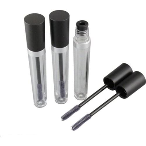 DHL Shipping 200pcs 7.5mL Empty Mascara Tube Eyelash Growth Liquid Bottle Empty Eyelash Cream Vial/Liquid Container Black Cap
