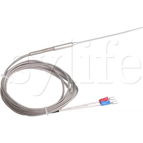 K Type Thermocouple Temperature Controller Stainless Steel Sensor 1.5mm Probe 2m