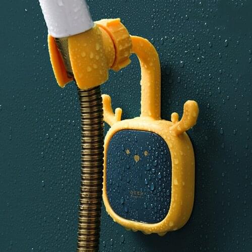Antler Shower Without Perforation Bracket Bathroom with Adjustable Powerful Suction Cup, Wall-mounted Sprinkler Base