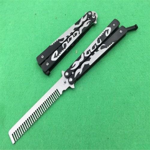 Scorpion Butterfly Comb Training Not Sharp Blade Stainless Steel Handle Outdoor Camping Survival Kitchen EDC Tool Gift For Men