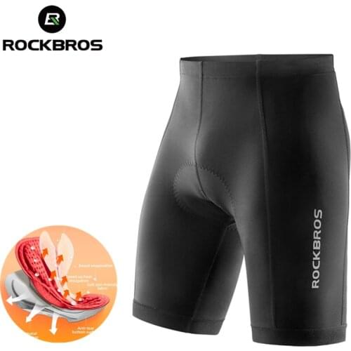 ROCKBROS Cycling Shorts Breathable Bike Shorts Tights MTB Road Sport Bike Trousers Shockproof Sponge Pad Bike Shorts Summer